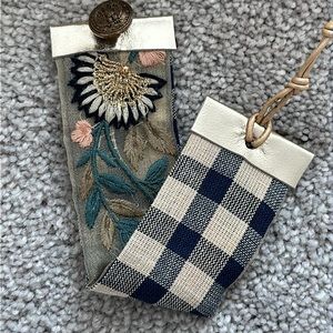 Unique Vintage Fabric Cuff Bracelet #824 Hand sewn by Violette Grace